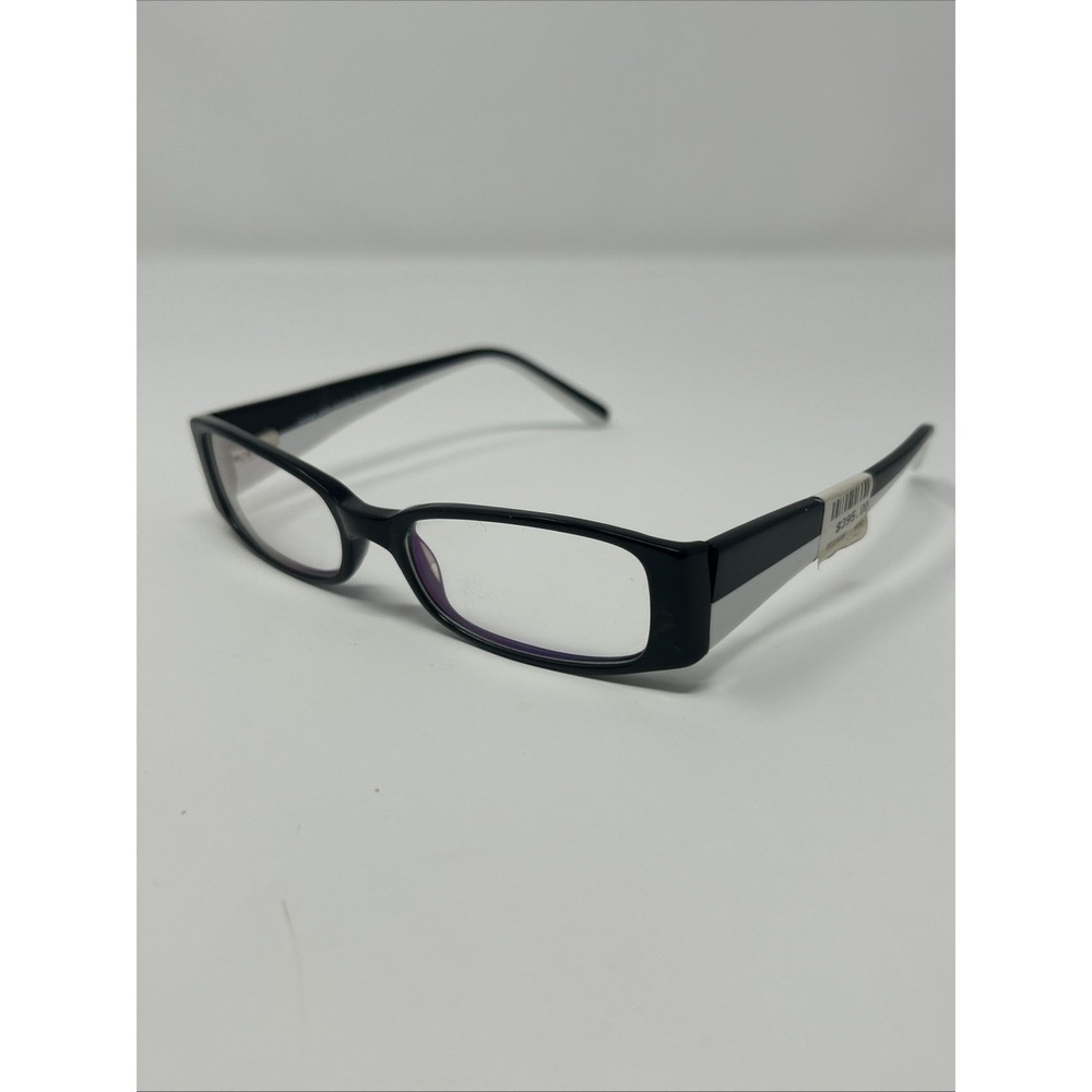 NWT Norman Childs BARI Eyeglasses 51-17-135 Unisex Adult Black White Frames